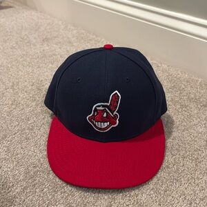 Vintage Cleveland Indians ball cap. NWT. Size 7 1/8. MLB official on- field cap